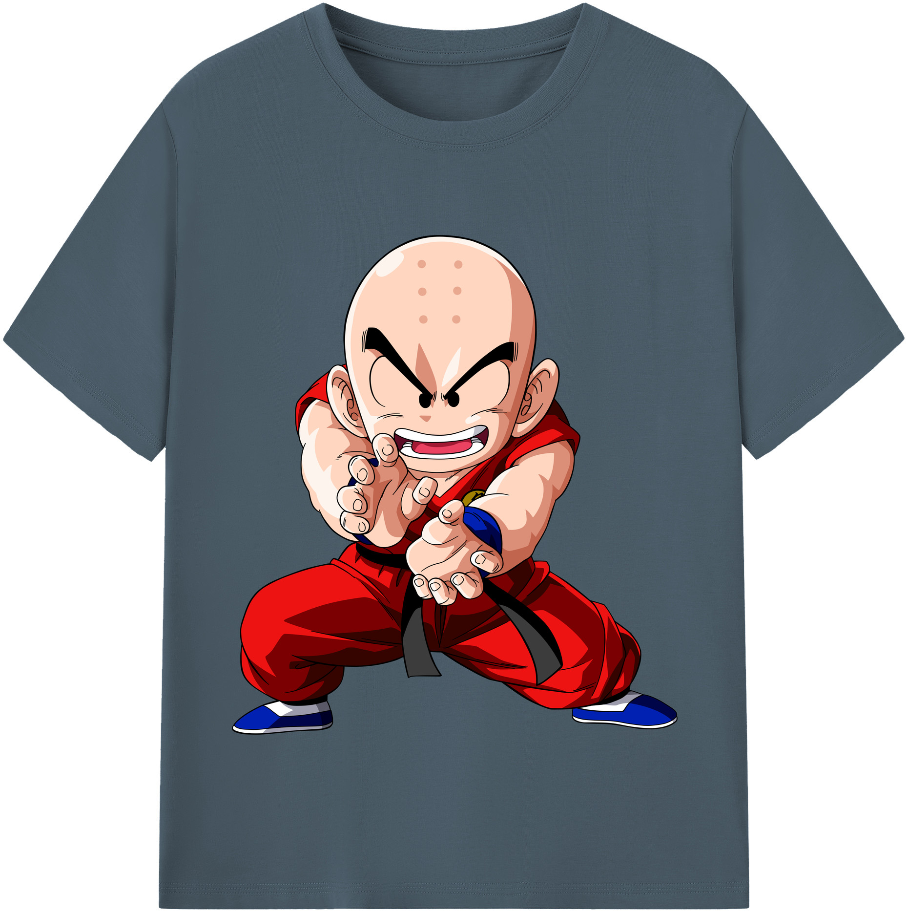 （画像用） ドラゴンボール クリリン DRAGON BALL krillin 綿100％半袖Tシャツ（フロントプリント）